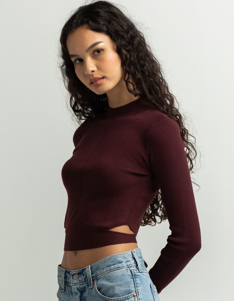 LUSH Cutout Wrap Womens Crop Top image number 1