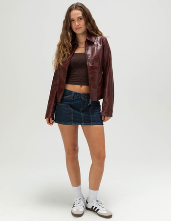 BDG Urban Outfitters Womens Fitted Faux Leather Jacket Alternative Image