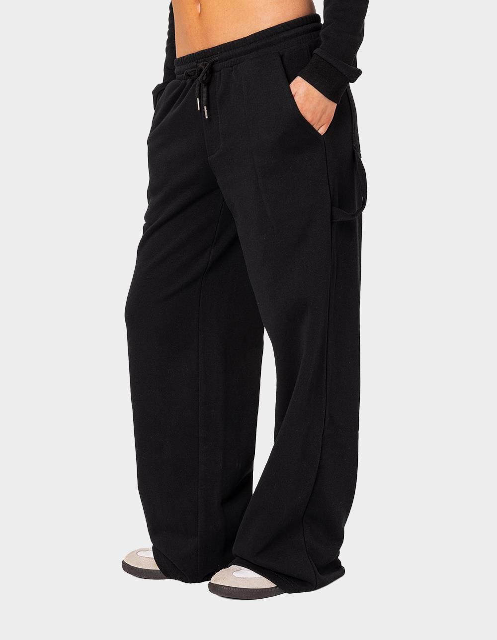 【新品未使用】Bluelea Sideslit sweatpants Black EDIKTED Annalise Straight Leg Sweatpants - BLACK | Tillys