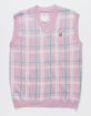 VSTR Mens Plaid Sweater Vest image number 1