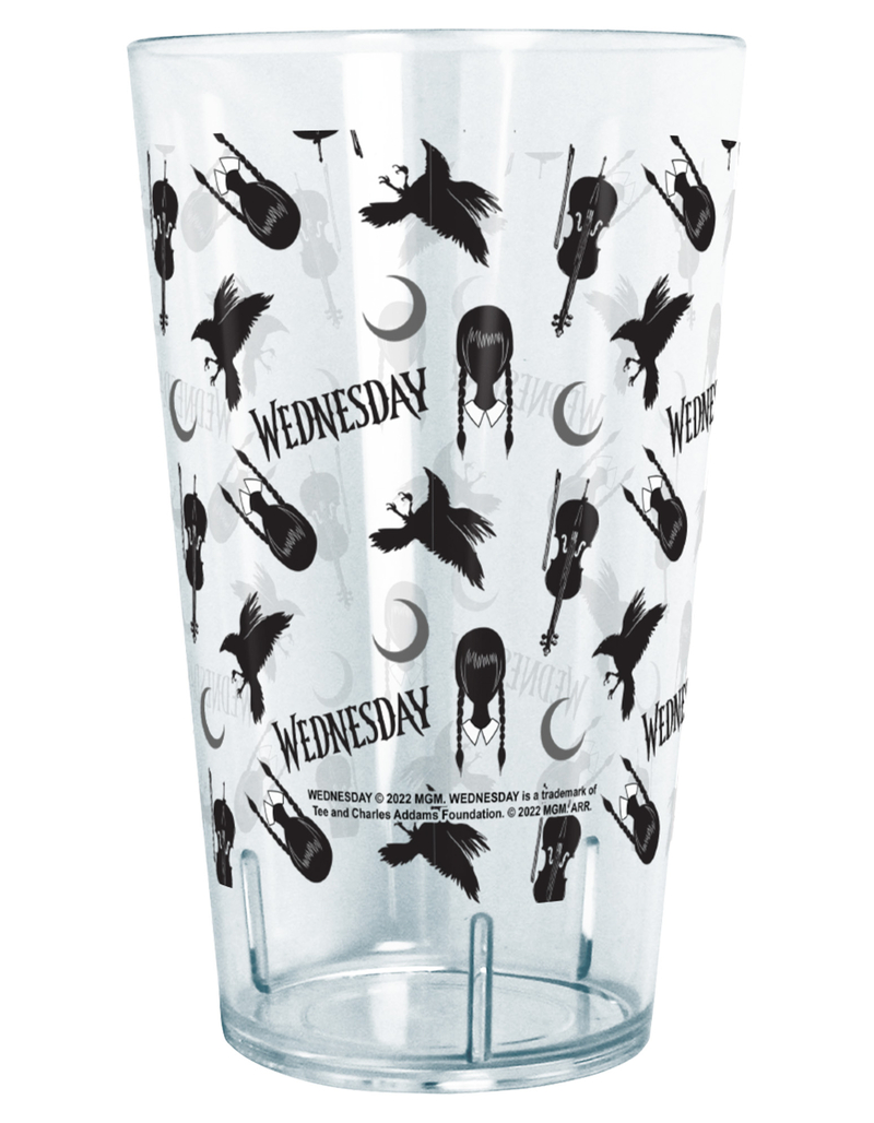WEDNESDAY 24 oz Toss Pattern Plastic Cup image number 1