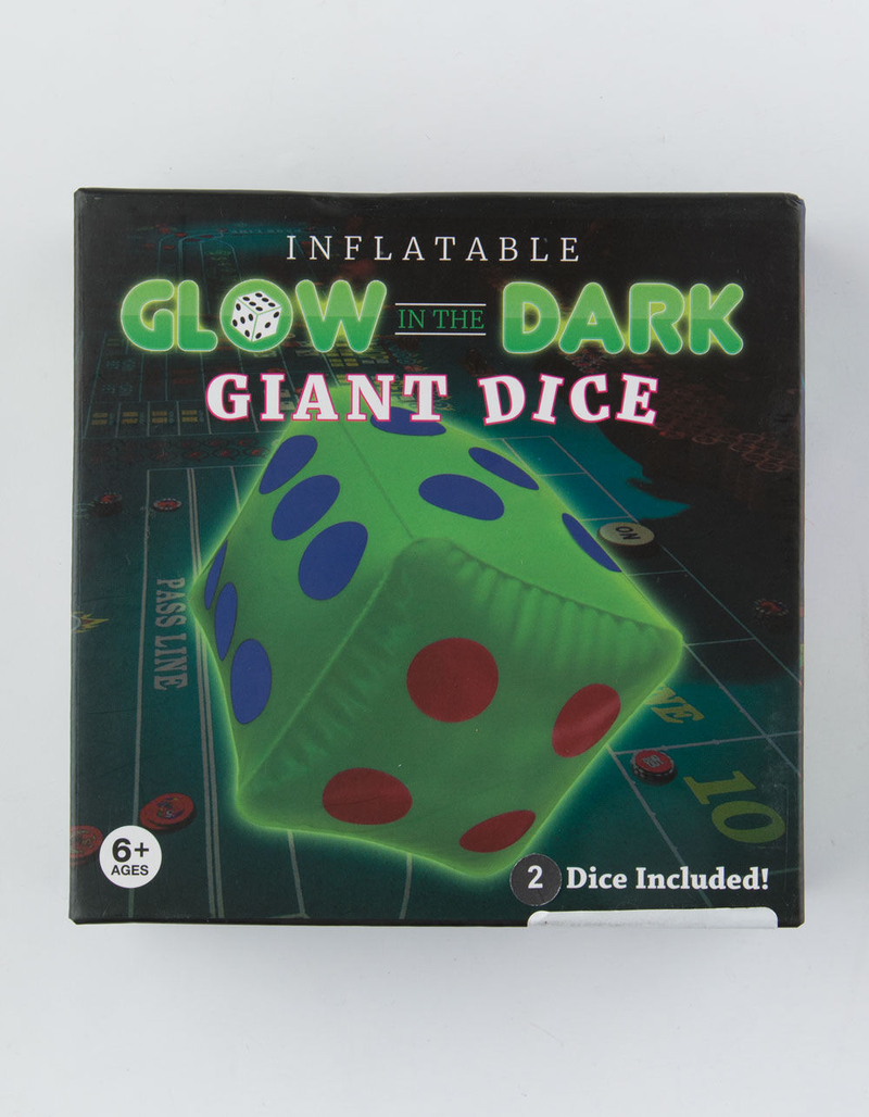 JET CREATIONS 2 Pack Glow In The Dark Giant Dice Inflatables image number 0