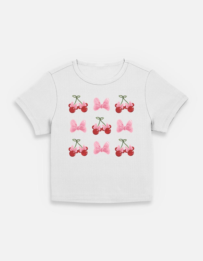 DISNEY Minnie Cherry Bows Womens Baby Tee image number 0