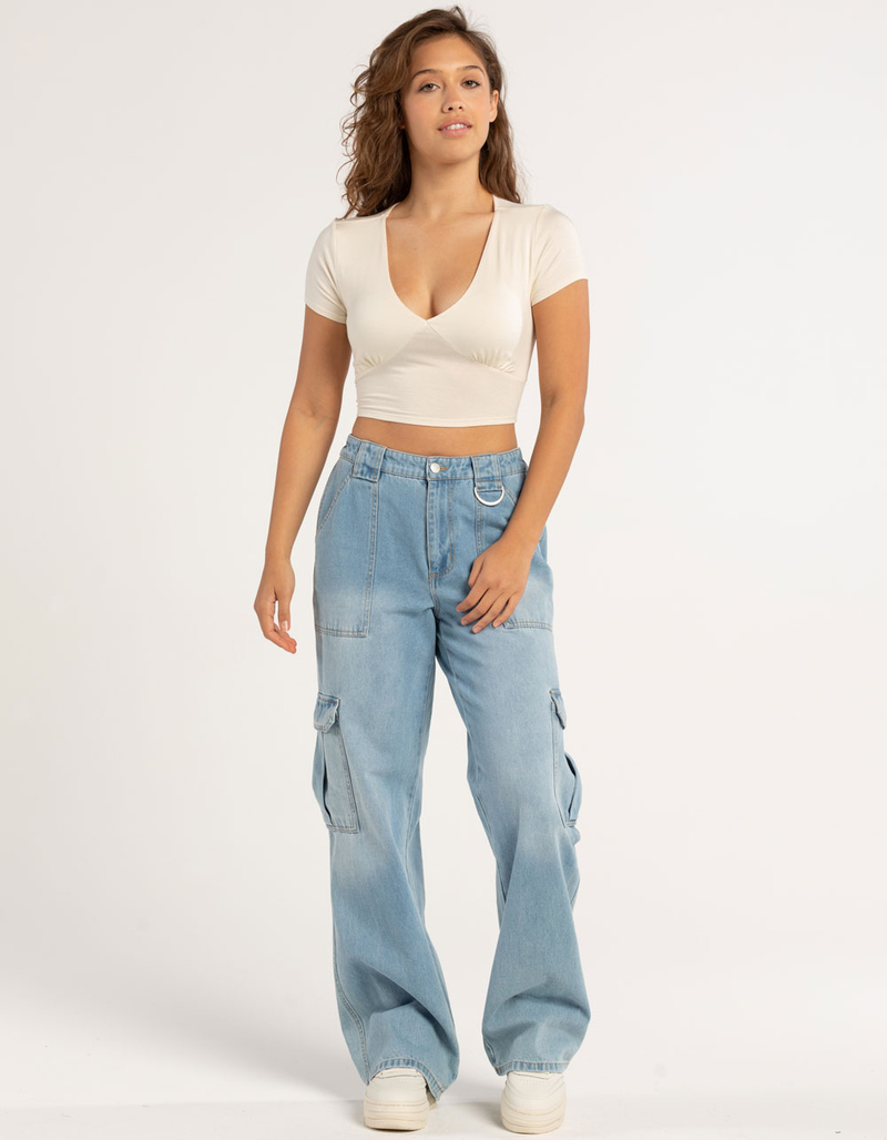 RSQ Womens Open Back Crop Top image number 7