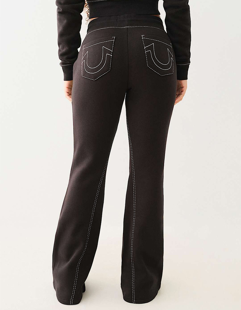 TRUE RELIGION Joey Mid Rise Big T Flare Womens Sweatpants image number 1