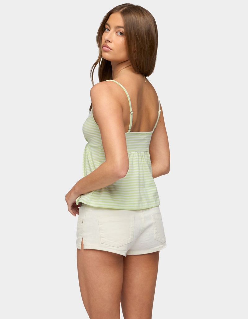 EDIKTED Cindee Contrast Striped Babydoll Tank Top image number 2