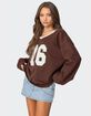 EDIKTED 76 Oversized V-Neck Sweater image number 3