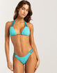 DAMSEL Textured Strappy Triangle Bikini Top image number 4