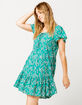 PATRONS OF PEACE Floral Teal Green Dress image number 2