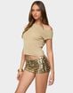 EDIKTED Holly Glitter Off Shoulder Top image number 2