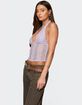 EDIKTED Naya Textured Sheer Lace Halter Top image number 5