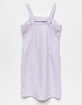 FULL TILT Gingham Slit Girls Lavender & White Dress image number 3