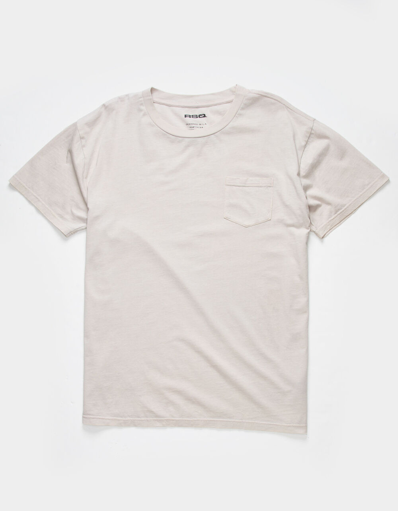 RSQ Mens Mineral Wash Pocket Tee image number 1