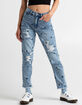 TINSELTOWN Womens Yin And Yang Mom Jeans image number 2