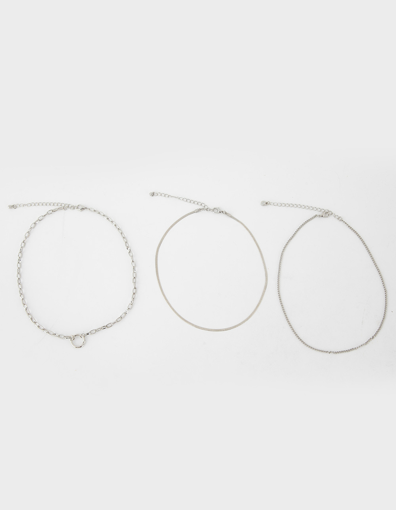 RSQ 3 Pack Snake Chain Layered Necklace image number 0