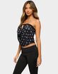 EDIKTED Jaclyn Polka Dot Mesh Strapless Top image number 2
