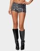 EDIKTED Sequin Leopard Printed Micro Shorts image number 1