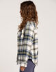 LOVE TREE Plaid Womens Boyfriend Flannel image number 2