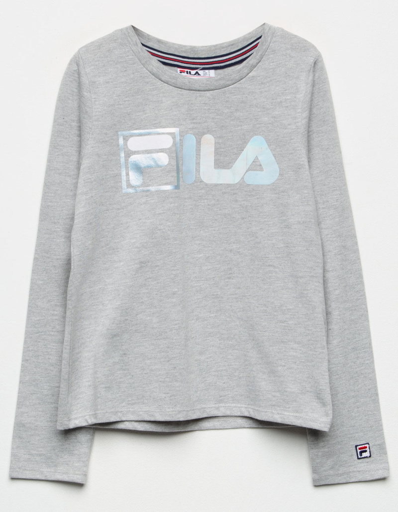 FILA Box Logo Gray Girls Tee image number 0