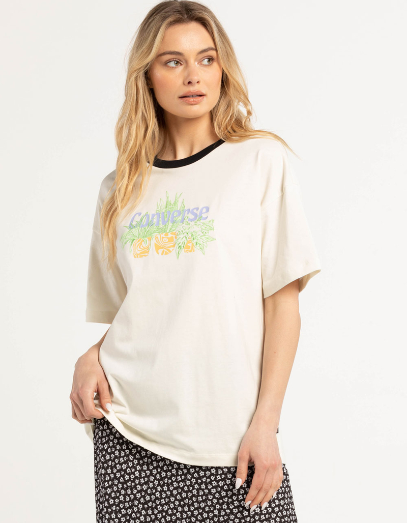 CONVERSE Plant Powered Womens Ringer Tee image number 0