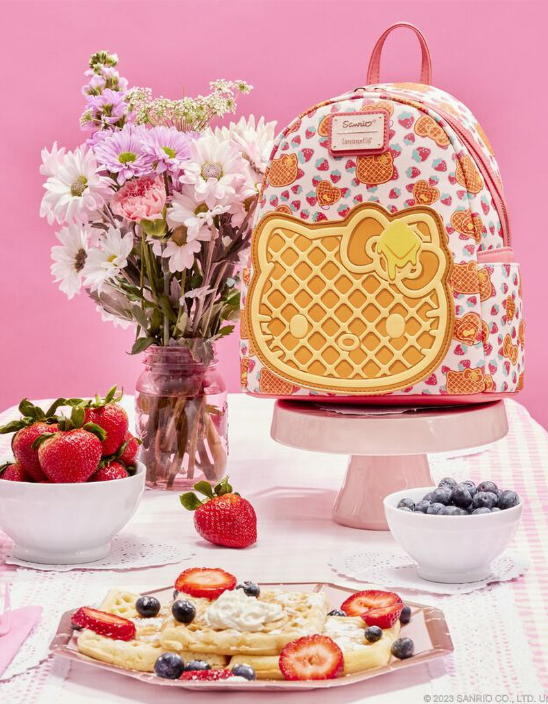 LOUNGEFLY x Hello Kitty Breakfast Waffle Mini Backpack image number 4