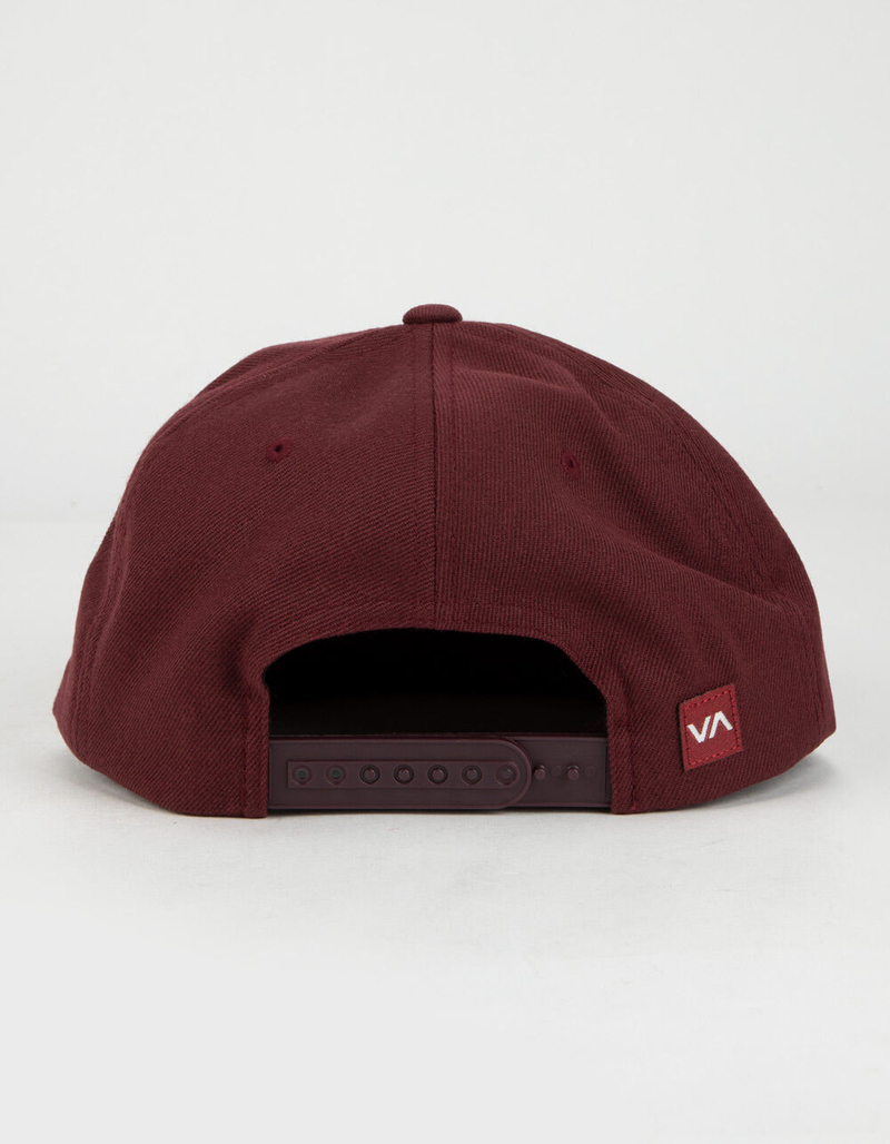 RVCA Strokes Mens Wine Snapback Hat image number 1