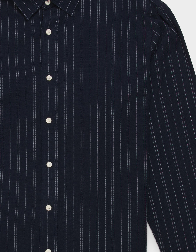 JACK & JONES James Split Stripe Mens Button Up Long Sleeve Shirt image number 1
