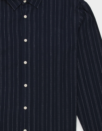 JACK & JONES James Split Stripe Mens Button Up Long Sleeve Shirt Alternative Image