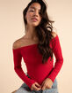 RSQ Womens Off Shoulder Long Sleeve Top image number 1
