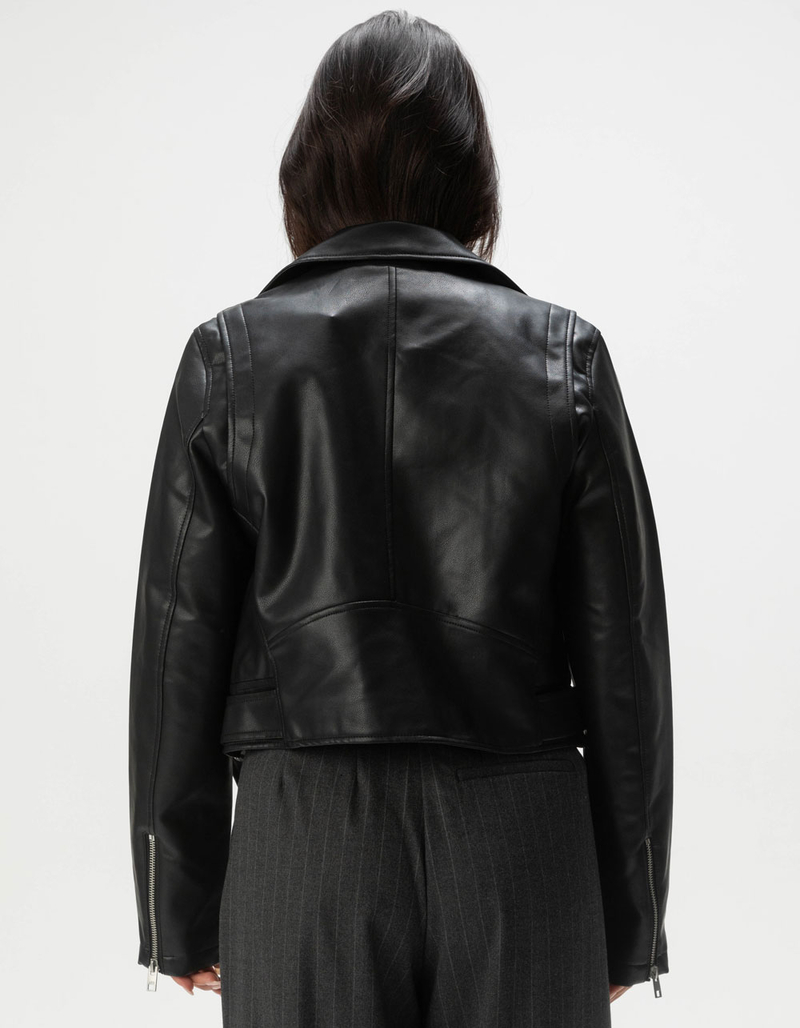 JJXX Jose Womens Faux Leather Biker Jacket image number 3