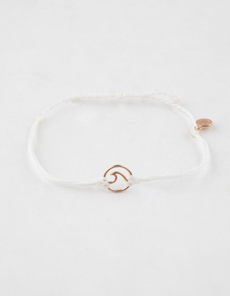 PURA VIDA Wave Rose Gold White Bracelet image number 0