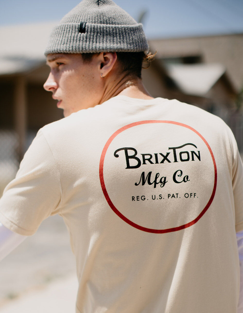 BRIXTON Wheeler II Parchment Mens T-Shirt image number 0