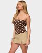 EDIKTED Polka Dot Built In Bra Tube Top image number 2