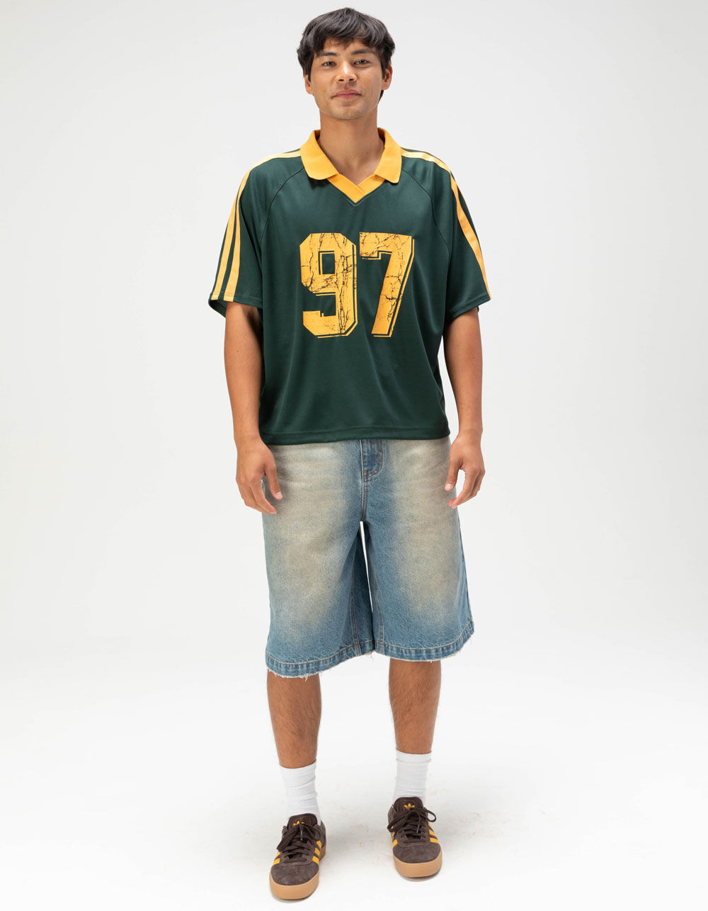 RSQ Mens Cropped Soccer Jersey - GREEN | Tillys