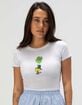 PEANUTS Woodstock Shamrock Womens Baby Tee image number 1