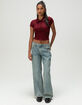 RSQ Womens Button Front Polo Shirt image number 2