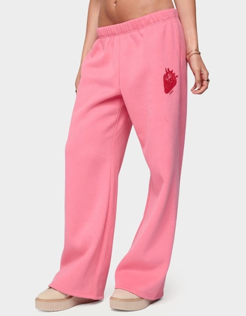 EDIKTED Strawberry Babe Sweatpants Primary Image