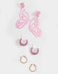 FULL TILT 3 Piece Butterfly Wing Earring Set image number 1