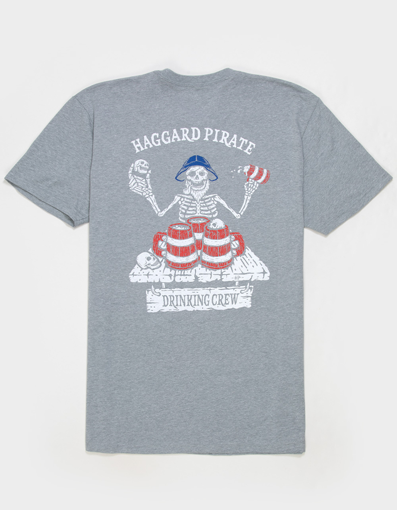 HAGGARD PIRATE Drinking Crew Mens Tee image number 0