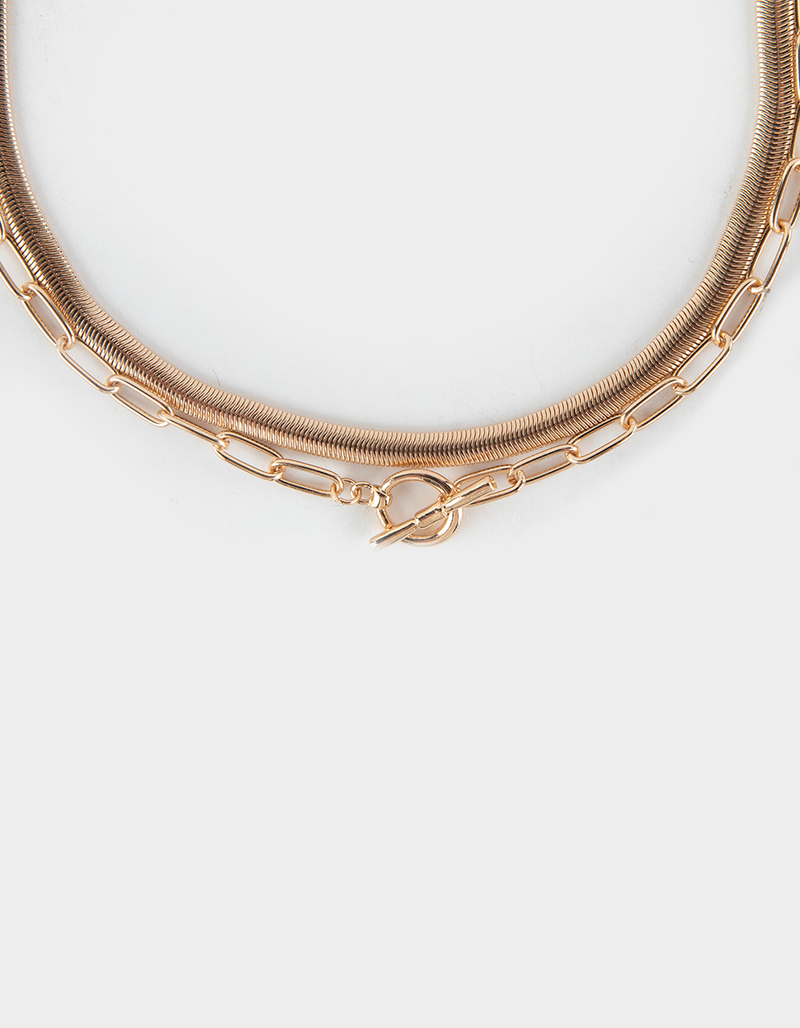 FULL TILT Layered Chain Necklace image number 3