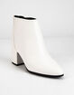 DELICIOUS Clean White Womens Booties image number 1