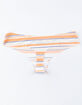 FULL TILT Striped Laser Cut Coral Thong image number 2