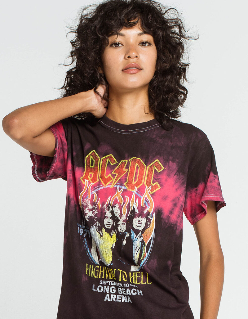 GOODIE TWO SLEEVES AC/DC Highway To Hell Tie Dye Womens Tee image number 1