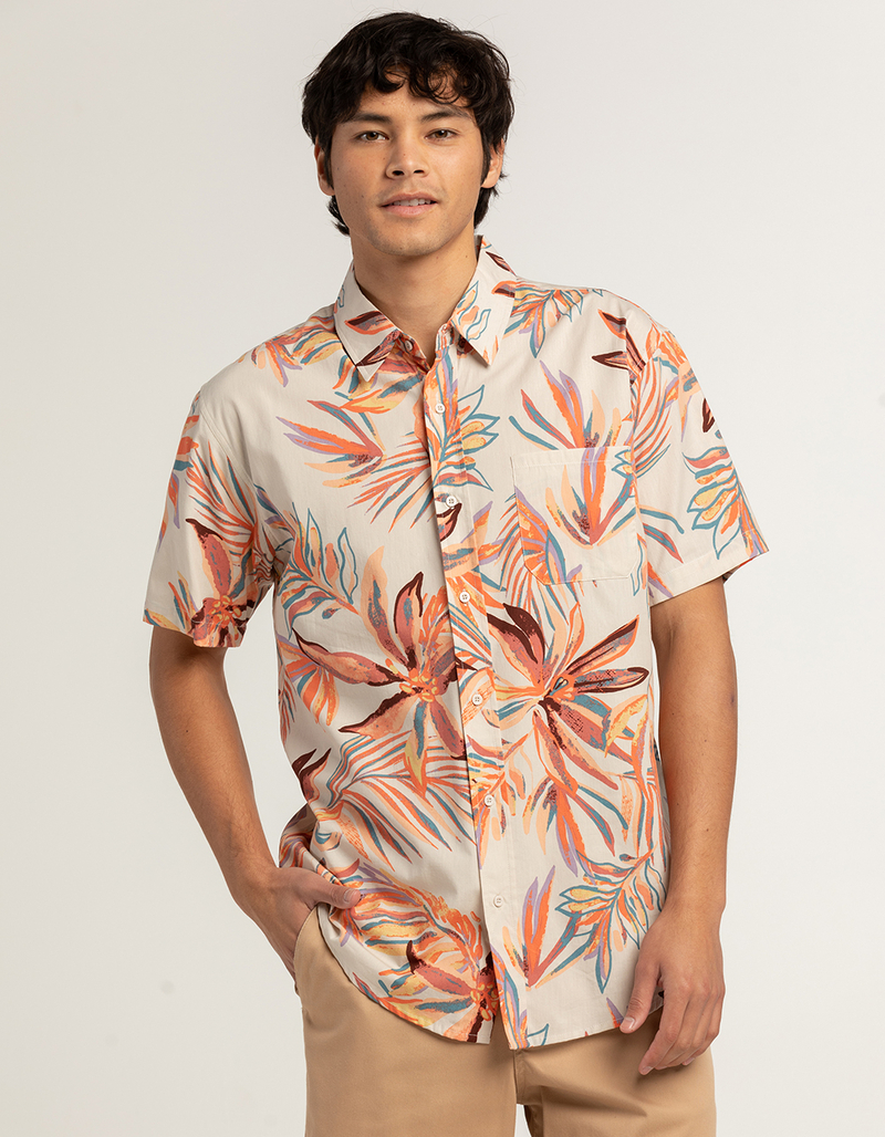 RSQ Mens Tropical Button Up Shirt image number 0
