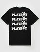 PLAYBOY Logo Repeat Mens Black T-Shirt image number 1