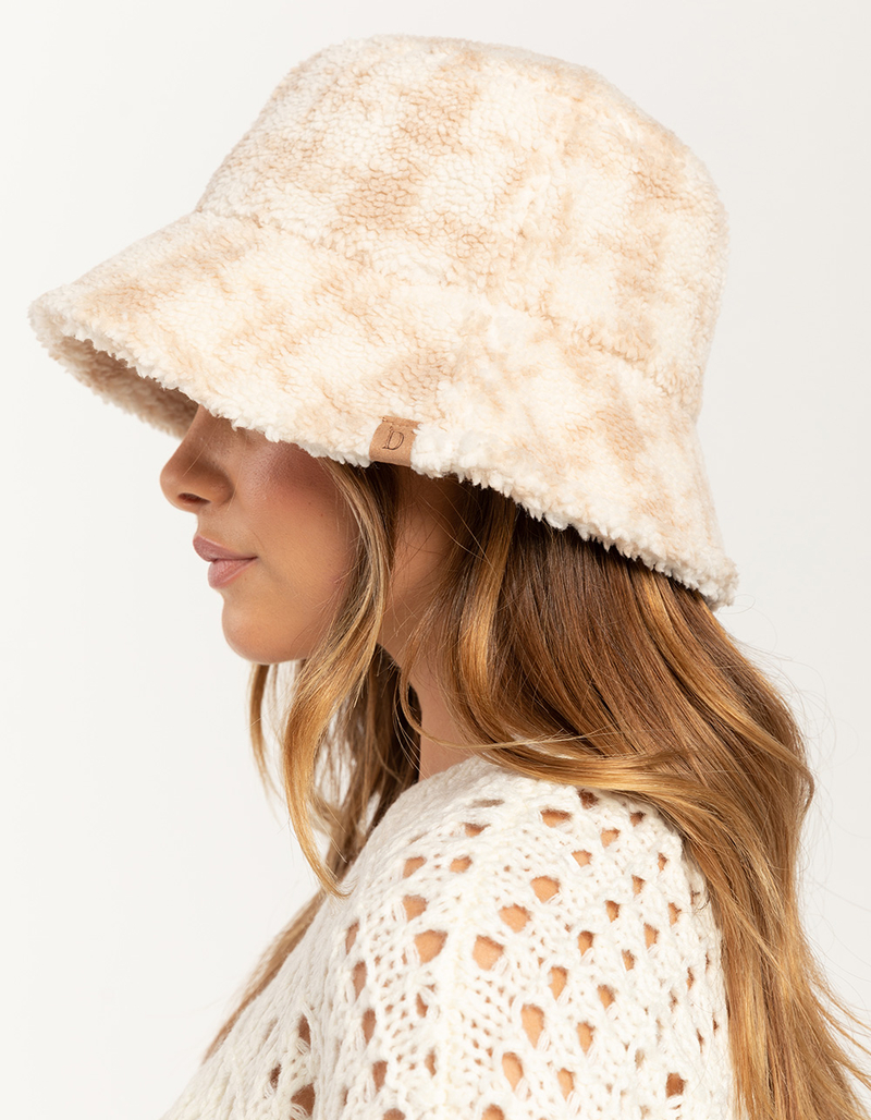 Plaid Sherpa Womens Bucket Hat image number 2