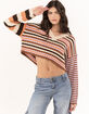 BDG Urban Outfitters Womens V Neck Striped Sweater image number 1