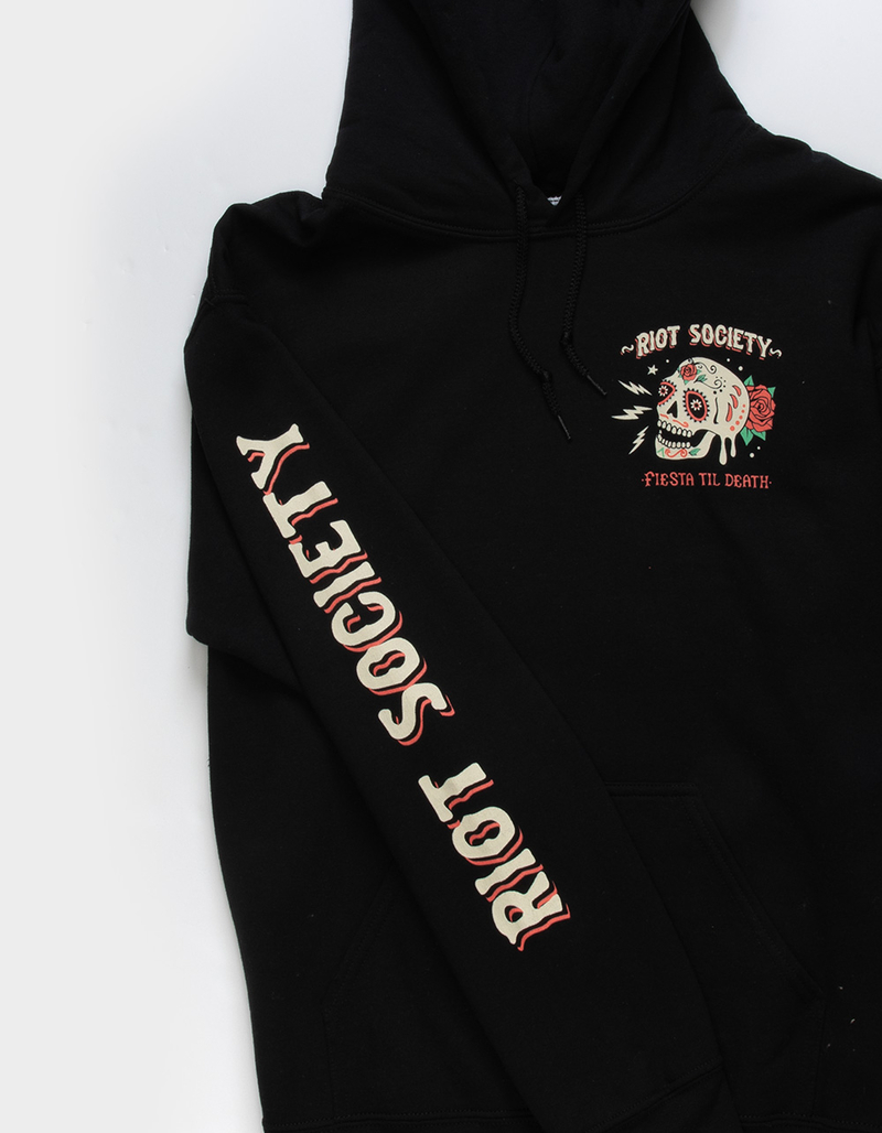 RIOT SOCIETY Fiesta Till Death Mens Fleece Hoodie image number 2