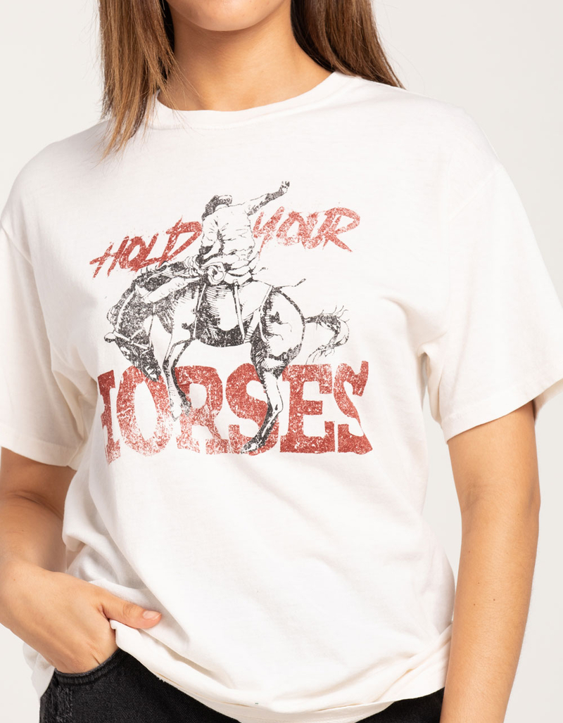 FULL TILT Hold Your Horses Womens Boyfriend Tee image number 1