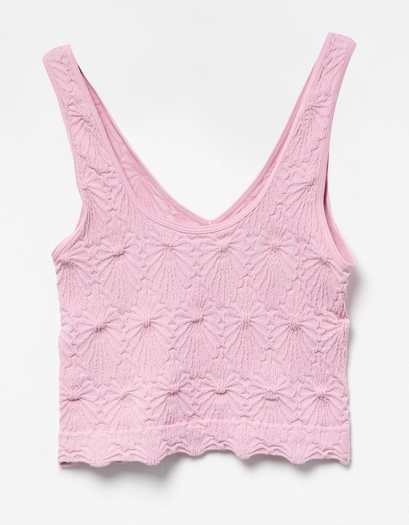 FULL TILT Seamless Textured V-Neck Womens Tank Top image number 5